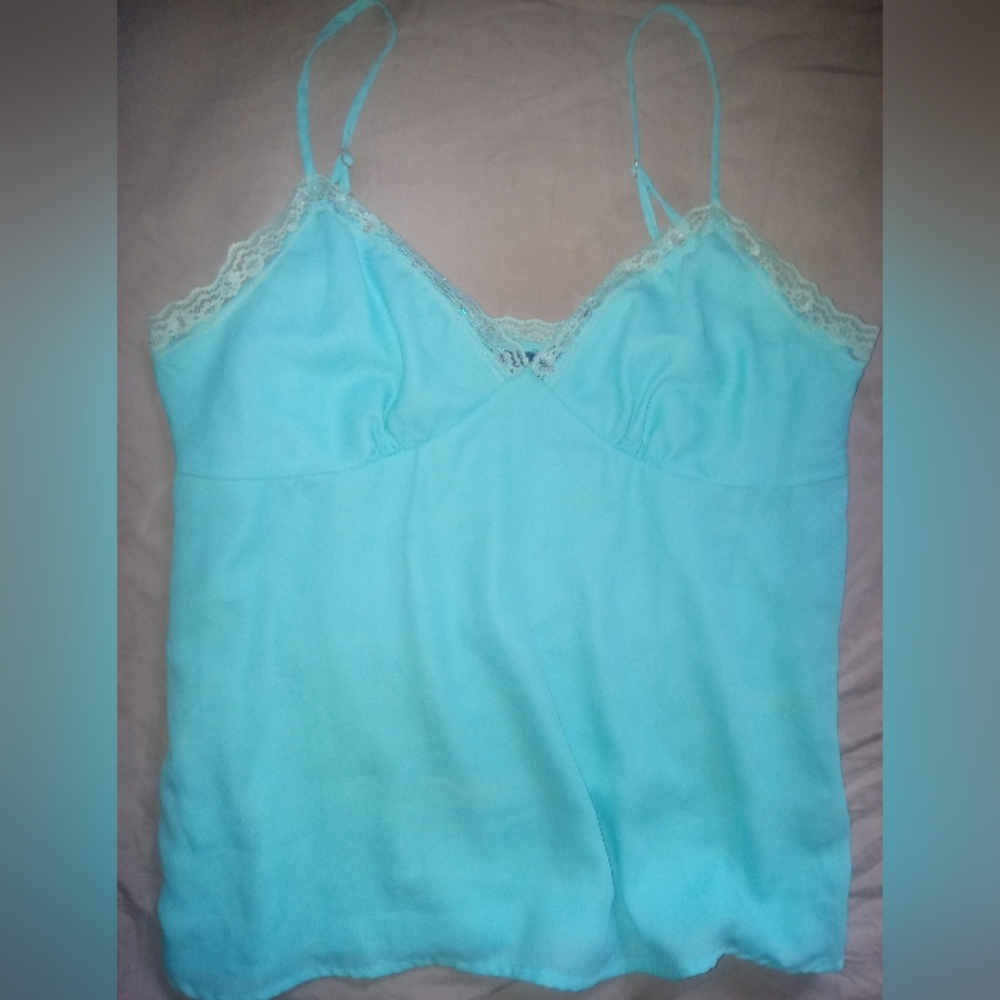 Nicole Sky Blue Lace Cami Top